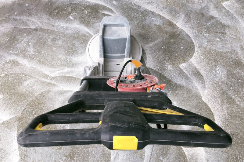 Concrete grinding in progress